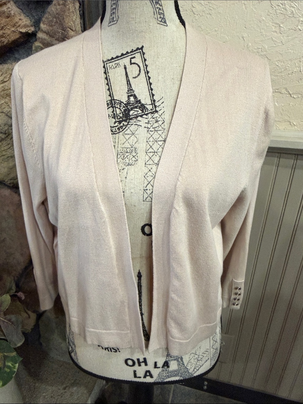 Tommy Hilfiger Light Blush Open-Front Cardigan